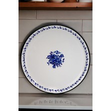 UltraMint 50 No Emaye Sini, Yemek Sunum Tepsi, Çinko Yer Sofrası, 48 cm