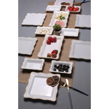 UltraMint 14 Parça 6 Kişilik Yaldızlı Serenat Kahvaltı Takımı