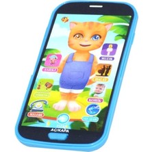Brother Toys Oyuncak Dokunmatik Eğitici Kedili Model Cep Telefonu 1 Adet Mavi Sarı Pembe Türkçe Sesli 12 Fonksiyonlu