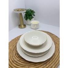 Tulu Porselen 24 Parça 6 Kişilik Premıum Sunum Yemek Takımı