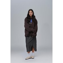 Saw Urbanity Shining Stars Oversize Sweatshirt Kadın Kahverengi