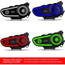 Aksiyon Global A30 Motosiklet Kask Kulaklık Intercom Işıklı 2 Eşleşme Özellikli - Lisinya