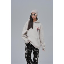 Saw Urbanity Renewed Flow Oversize Sweatshirt Kadın Stone