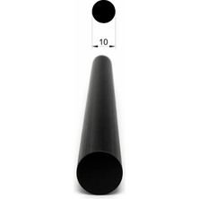 MAKPLASTİK FİTİL PROFİL A 424 Makaron Fitil 10 mm Siyah 10 Metre