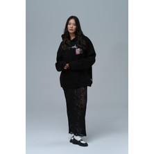 Saw Urbanity Top-Notch Oversize Sweatshirt Kadın Siyah