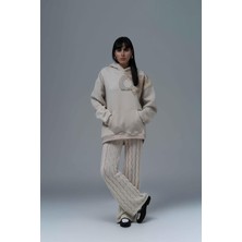 Saw Urbanity Realistic Oversize Sweatshirt Kadın Stone