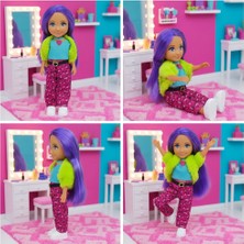 Aksiyon Global Ankiki Moda Ikonu Bebek Figür 13 cm  - Mor Saçlı Hip-Hop Rüzgarı  (Lisinya)