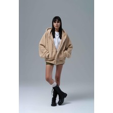 Saw Urbanity Everyday Icon Oversize Welsoft Sweatshirt Kadın Bej