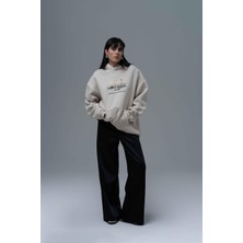 Saw Urbanity Portrait Of A Generation Oversize Sweatshirt Kadın Stone