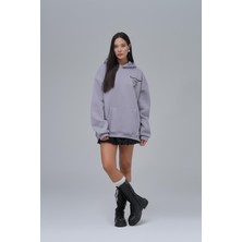 Saw Urbanity Van Gogh Threads Oversize Sweatshirt Kadın Gri