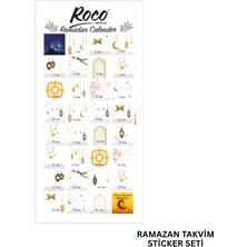 Roco Paper Co. Ramazan Temalı Advent Takvim Sticker Seti - Dekoratif 30 Günlük Calender Etkinlik Çıkartma Seti