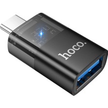 Hoco. UA36B Tak Çalıştır Type-C To USB 3.0 Dönüştürücü - Siyah