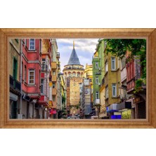 Giyense Altın Çerçeveli Paspartulu Manzara Tablo DF1729