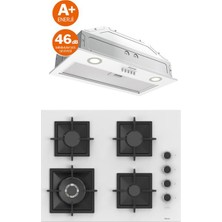 Ferre Mega Plus Serisi 2'li Cam Ankastre Set Ocak + Gömme Aspiratör (SC406-D051SA)