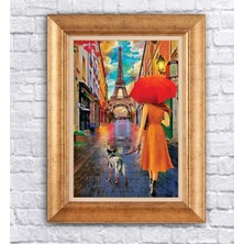 Giyense Altın Çerçeveli Paspartulu Manzara Tablo DF0676