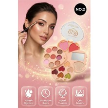 MUJGAN Katlanabilir Aynalı Far Allık ve Ruj Paleti No:2