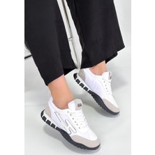 Shoegar Huer Beyaz Nubuk Bağcıklı Spor Ayakkabı
