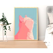 Boketto Opus - Tatlı Kedi Hayaller Dekoratif Poster Modern Duvar Posteri Estetik Tablo