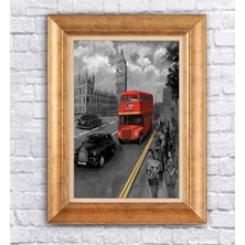 Giyense Altın Çerçeveli Paspartulu Manzara Tablo DF1143