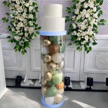 Bkmc Pvc Sütün 90 cm Silindir Doğum Günü Pasta Standı