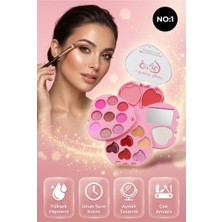 MUJGAN Katlanabilir Aynalı Far Allık ve Ruj Paleti No:1