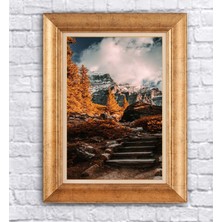 Giyense Altın Çerçeveli Paspartulu Manzara Tablo DF0620