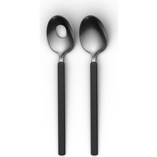 Berghoff Home Belly 2 Parçalı Salata Servis Seti Füme Siyah