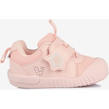 Vicco Kız Bebek Pudra Sneaker Monny Baskılı Düz Tabanlı Rahat Ayakkabı