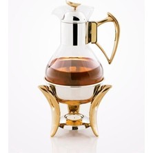 UltraMint Şık Gümüş ve Altın Renkli Çaydanlık Seti, Zarif ve Kullanışlı Tasarım