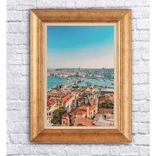 Giyense Altın Çerçeveli Paspartulu Manzara Tablo DF0600