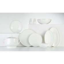 UltraMint 24 Parça Modern Beyaz Yemek Takımı, Şık ve Dayanıklı Tasarım