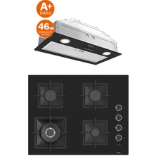 Ferre Mega Plus Serisi 2'li Cam Ankastre Set Ocak + Gömme Aspiratör (SC405-D050SA)