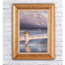 Giyense Altın Çerçeveli Paspartulu Manzara Tablo DF0704