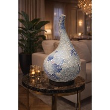 Otantik El Yapımı Mozaik Lamba | Salon & Cafe Dekorasyonu | 43 cm