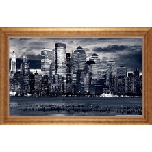 Giyense Altın Çerçeveli Paspartulu Manzara Tablo DF0759