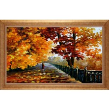 Giyense Altın Çerçeveli Paspartulu Manzara Tablo DF1074