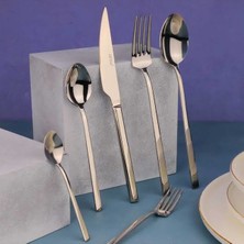 UltraMint Ege 72 Parça 18/10 Paslanmaz Çelik Çatal, Kaşık ve Bıçak Takımı