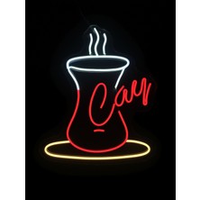 Neonled Çay & Çay Bardağı Neon LED Yazı Figür (50X41CM) Dekoratif Aydınlatma