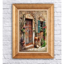 Giyense Altın Çerçeveli Paspartulu Manzara Tablo DF0609