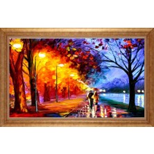 Giyense Altın Çerçeveli Paspartulu Manzara Tablo DF1225