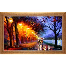 Giyense Altın Çerçeveli Paspartulu Manzara Tablo DF1711