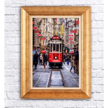 Giyense Altın Çerçeveli Paspartulu Manzara Tablo DF0871