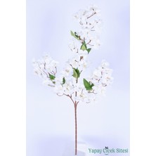 Yapay Çiçek Sitesi Kaliteli Yapay Bahar Dalı Çiçeği Beyaz 85 cm