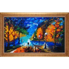 Giyense Altın Çerçeveli Paspartulu Manzara Tablo DF0825