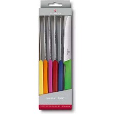 UltraMint Renkli Domates ve Sofra Bıçağı 6'lı Set, 11CM, Şık ve Kullanışlı Tasarım