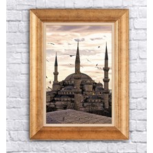 Giyense Altın Çerçeveli Paspartulu Manzara Tablo DF0587