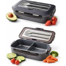 AY&ÇA Home Taşınabilir Yemek Kabı Lunchbox Diyet, Okul Beslenme Kutusu Saklama Kabı Çatal Kaşıklı Sefer Tası