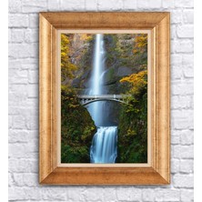 Giyense Altın Çerçeveli Paspartulu Manzara Tablo DF0621