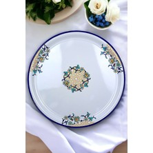 UltraMint 70 No Emaye Sini Sofra, Yemek Sunum Tepsi, Çinko Yer Sofrası 68 cm