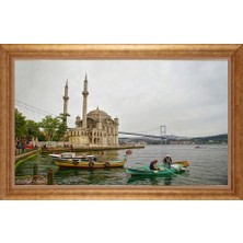 Giyense Altın Çerçeveli Paspartulu Manzara Tablo DF1843